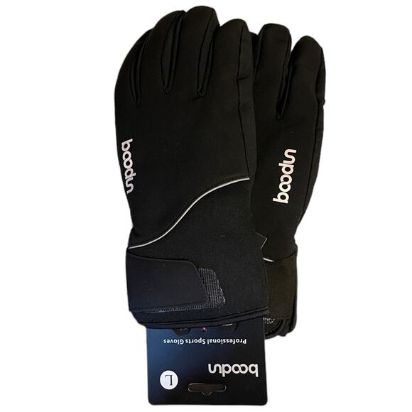 Boondun Black Ski Gloves 3M Thin Sulated Large - Picture 1 of 3